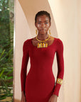 Maasai Sherrie Choker - Gold,Necklaces, Sassy Jones, gold necklace