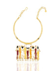 Maasai Sherrie Choker - Gold,Necklaces, Sassy Jones, gold necklace