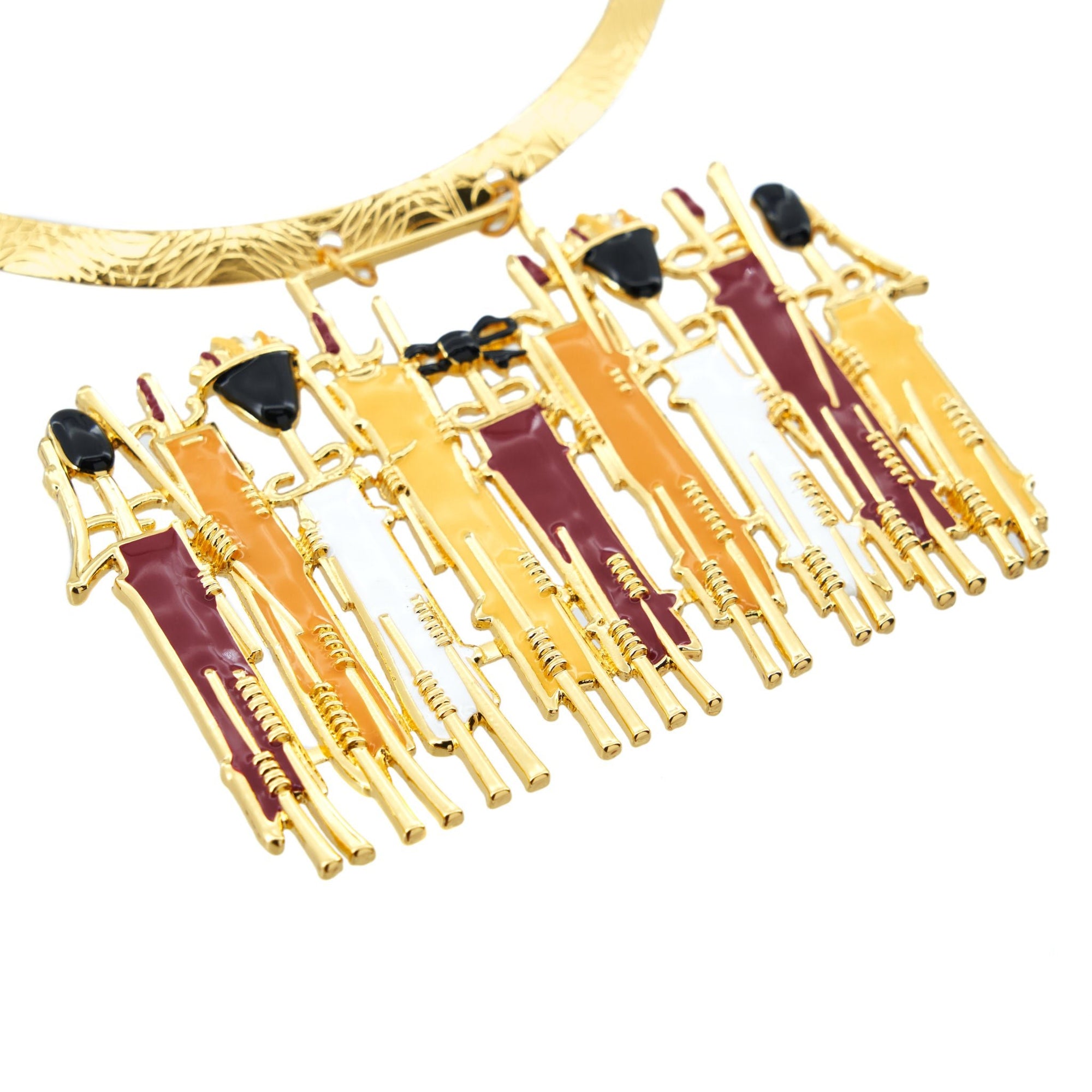 Maasai Sherrie Choker - Gold,Necklaces, Sassy Jones, gold necklace