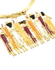 Maasai Sherrie Choker - Gold,Necklaces, Sassy Jones, gold necklace