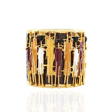 Maasai Sherrie Cuff - Gold,Bracelets, Sassy Jones, gold cuff, adjustable cuff