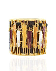 Maasai Sherrie Cuff - Gold,Bracelets, Sassy Jones, gold cuff, adjustable cuff