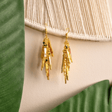 Maasai Sherrie Dangles - Gold,Earrings, Sassy Jones,