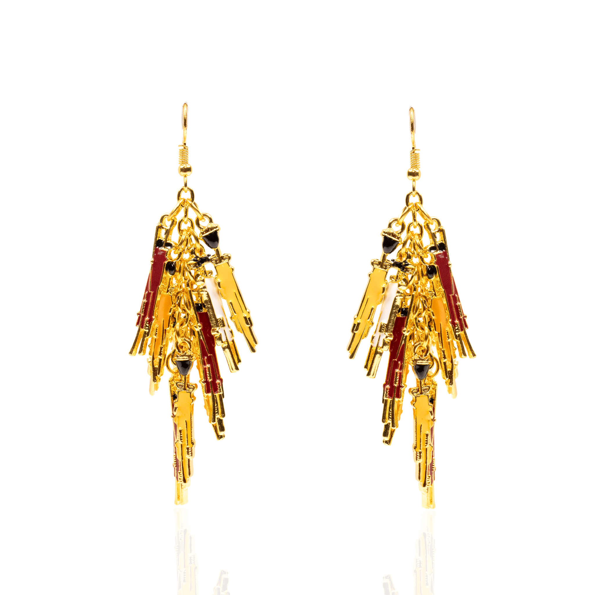 Maasai Sherrie Dangles - Gold,Earrings, Sassy Jones,