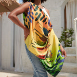 Maasai Silk Blend Oversized Scarf - Multi