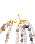 Makemba 2 - in - 1 Botswana Agate Statement Chain - Ivory Estate,Necklaces, Sassy Jones,