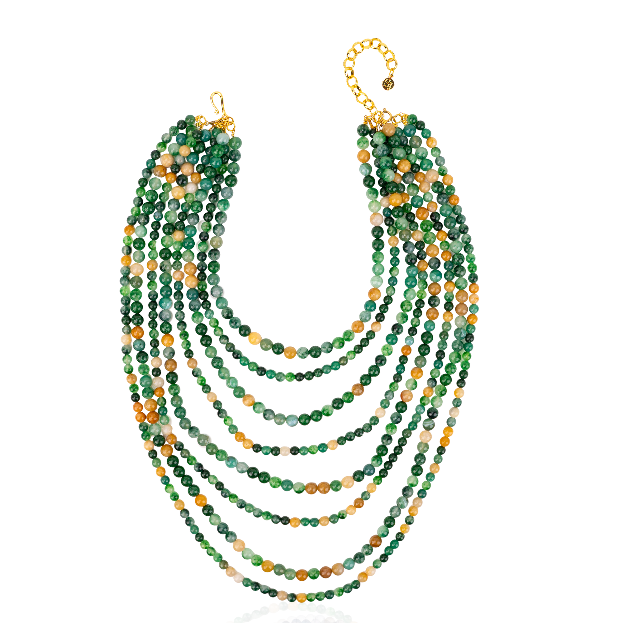 Makemba 2 - in - 1 Jasper Statement Chain - Emerald Legacy,Necklaces, Sassy Jones,