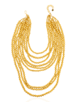 Makemba 2 - in - 1 Lava Beaded Statement Chain - Golden Hour,Necklaces, Sassy Jones,