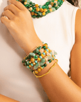 Makemba Jasper 6pc Stretch Bracelet Stack - Emerald Legacy,Bracelets, Sassy Jones,