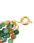 Makemba Jasper Beaded Collar Chain - Emerald Legacy,Necklaces, Sassy Jones,