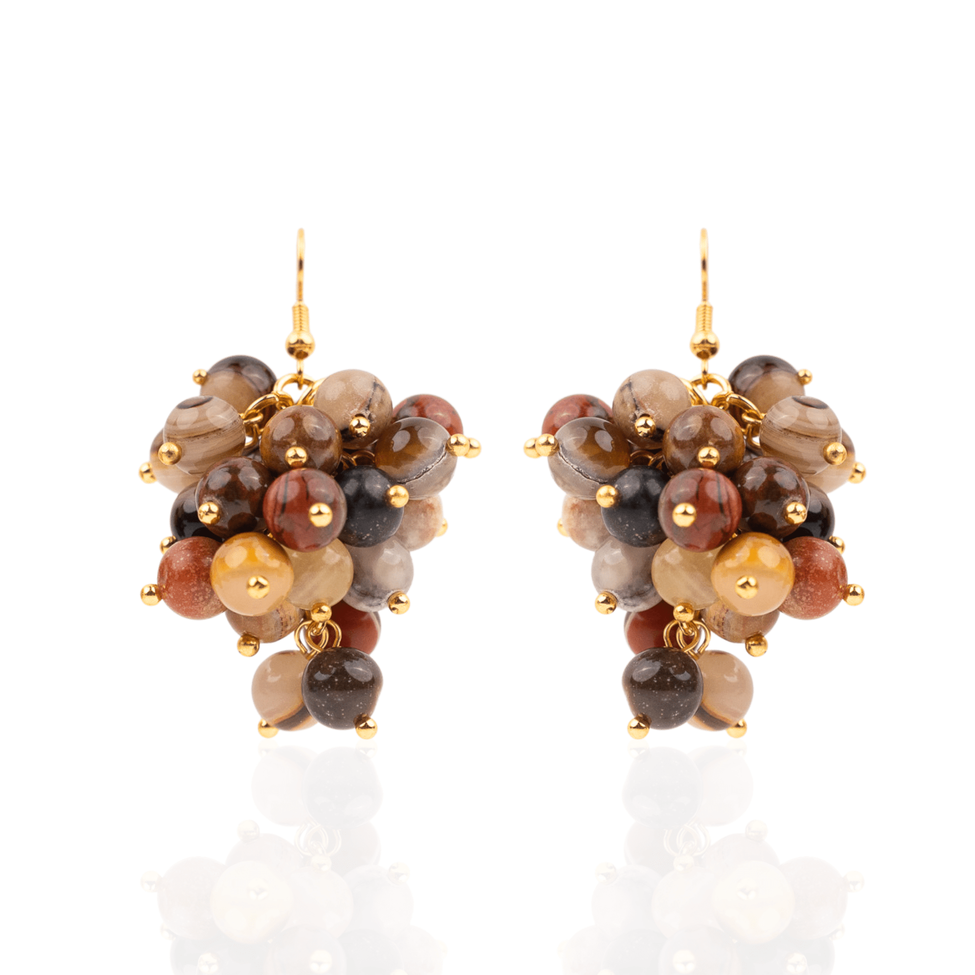 Makemba Jasper Beaded Dangles - Desert Storm,Necklaces, Sassy Jones,