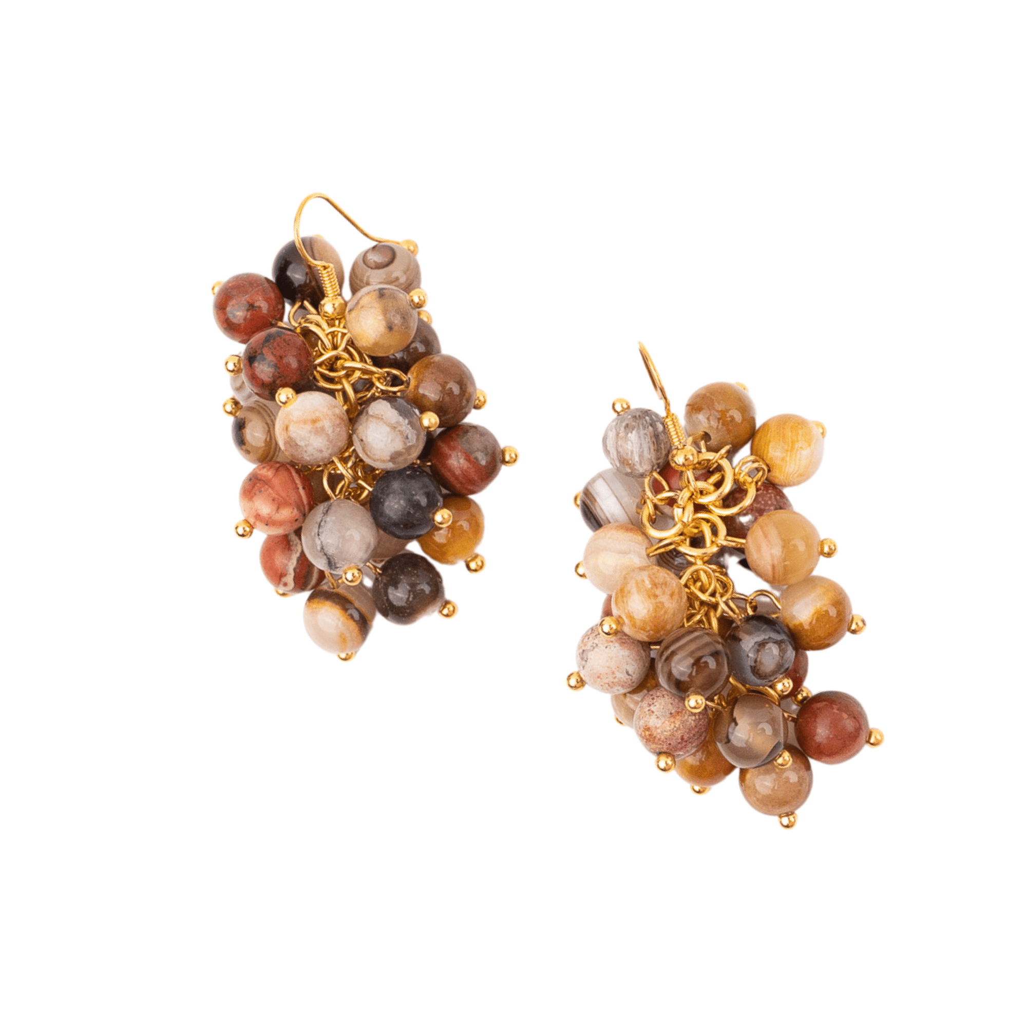 Makemba Jasper Beaded Dangles - Desert Storm,Necklaces, Sassy Jones,