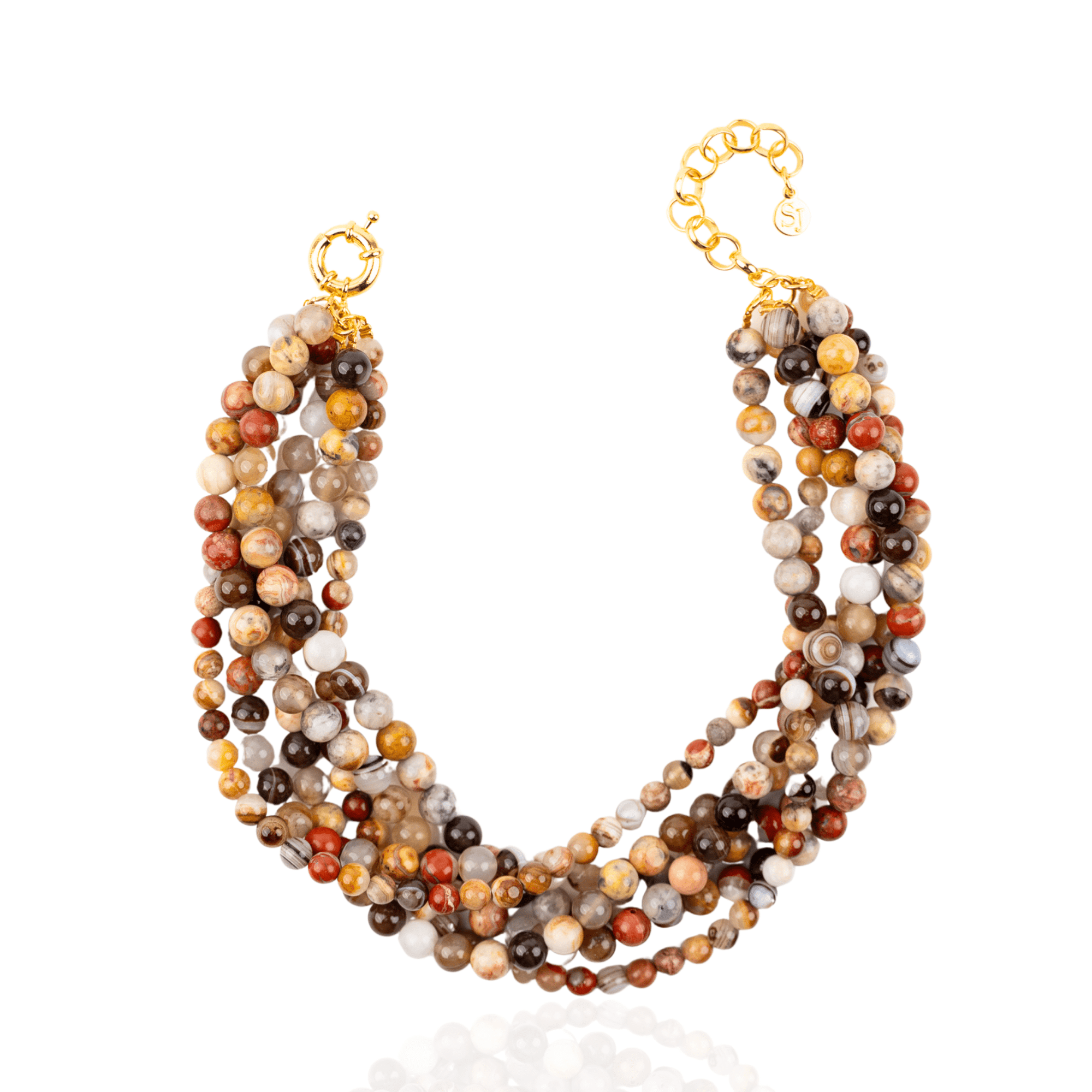 beaded necklace women, jasper necklace, statement necklace women, natural stone necklace, short beaded necklace, artisan necklace, bold necklace jewelry, boutique necklaces, luxury costume necklaces, modern statement necklace, Sassy Jones