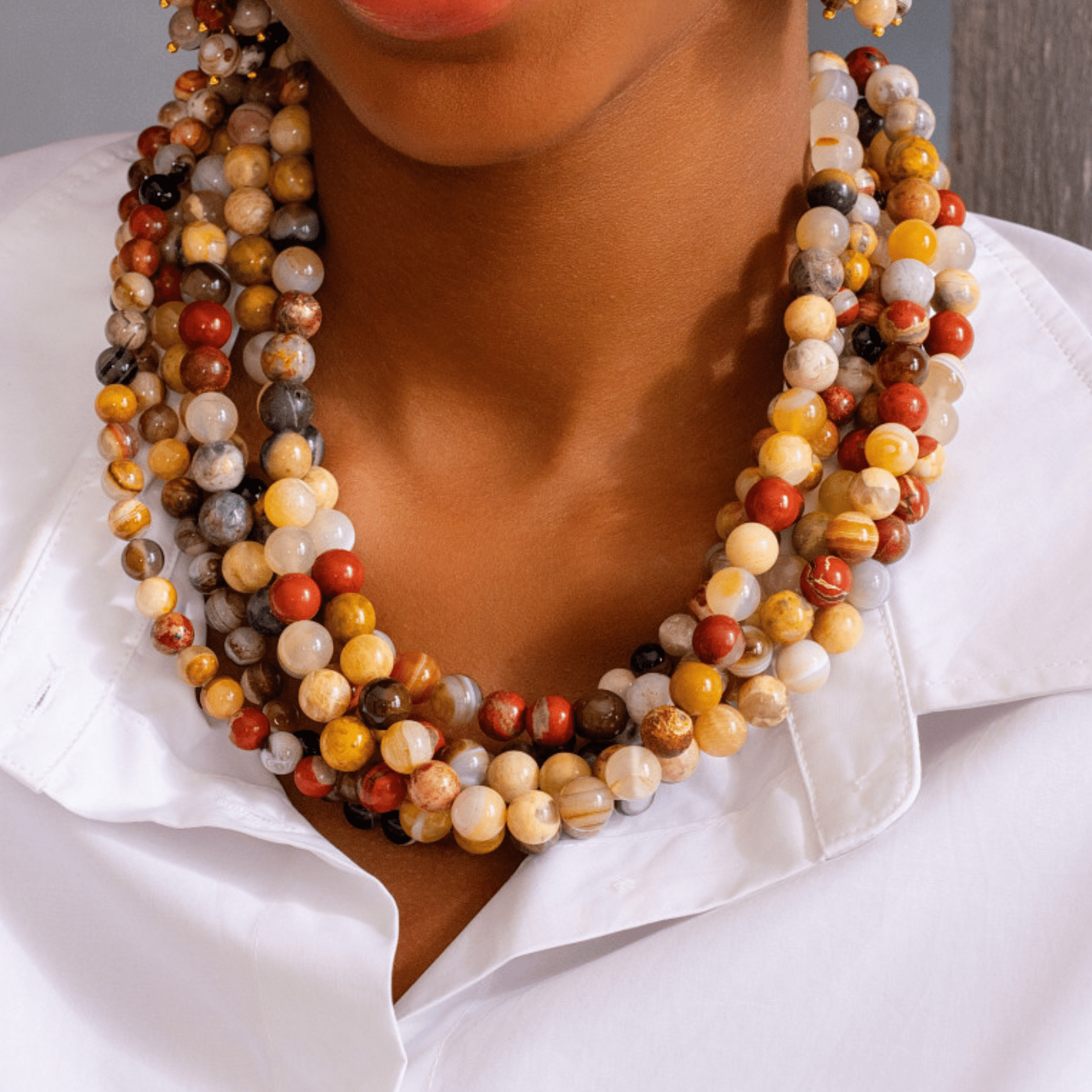 beaded necklace women, jasper necklace, statement necklace women, natural stone necklace, short beaded necklace, artisan necklace, bold necklace jewelry, boutique necklaces, luxury costume necklaces, modern statement necklace