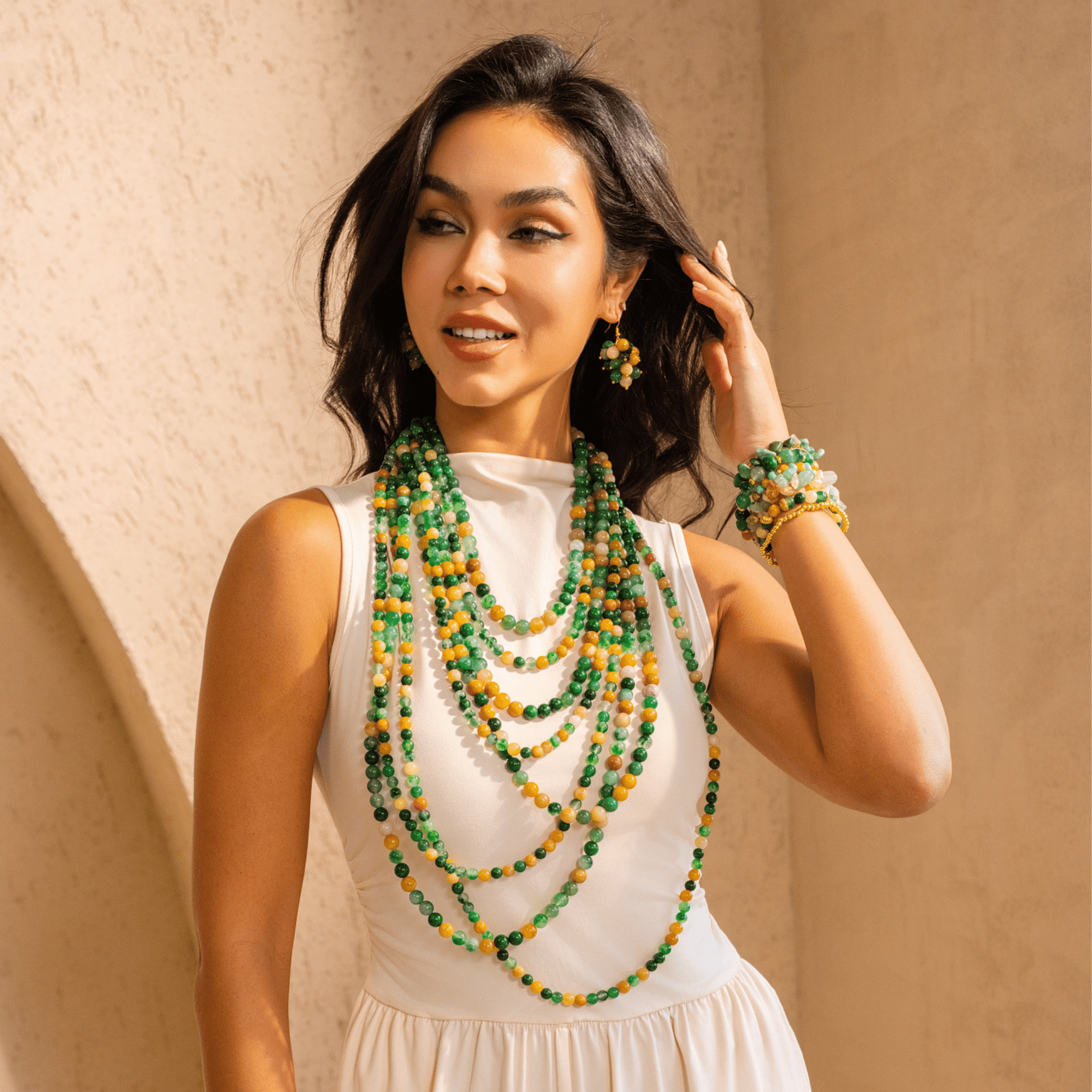 Makemba Jasper Dangles - Emerald Legacy,Earrings, Sassy Jones,