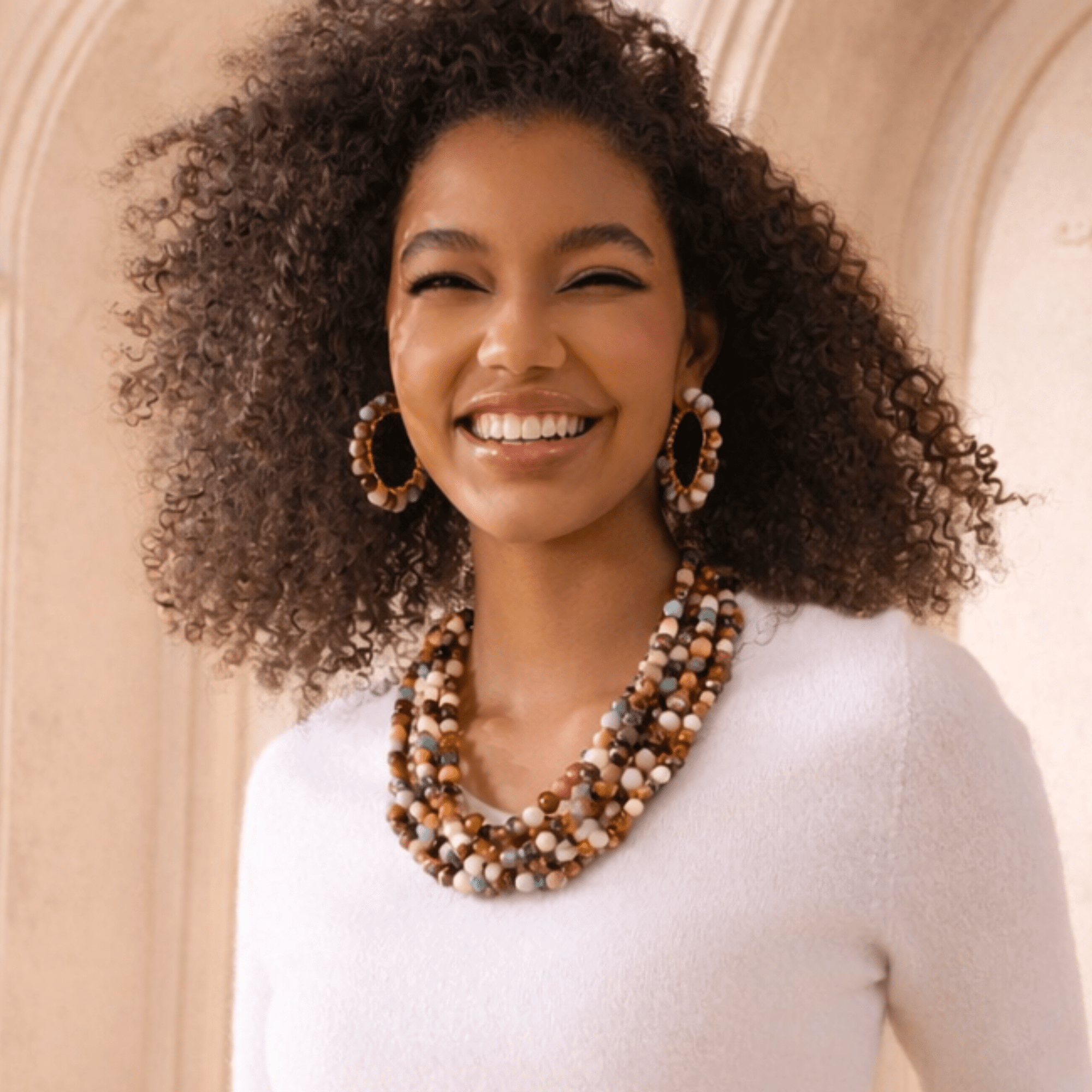 Makemba Jasper Hoops - Desert Storm,Earrings, Sassy Jones,