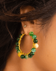 Makemba Jasper Hoops - Emerald Legacy,Earrings, Sassy Jones,