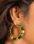 Makemba Jasper Hoops - Emerald Legacy,Earrings, Sassy Jones,