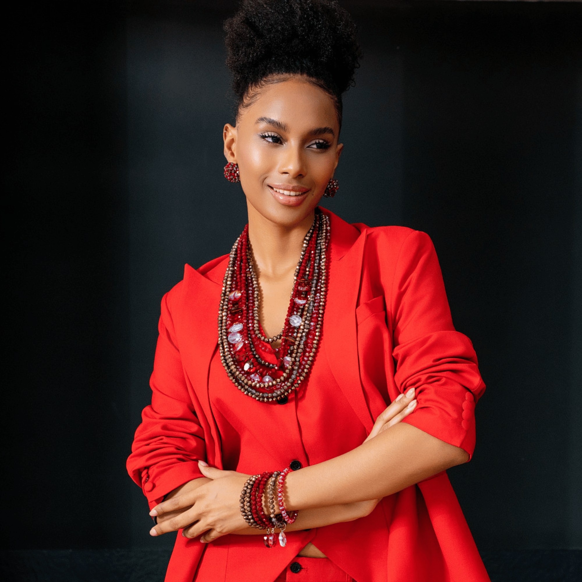 Malia Glass 6pc Stretch Bracelet Stack - Hollidazzle,Bracelets, Sassy Jones,