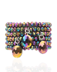 Malia Glass 6pc Stretch Bracelet Stack - Kaleidokiss,Bracelets, Sassy Jones,