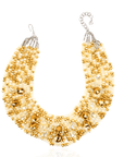 Malia Glass Beaded 2 - in - 1 Necklace - Golden Snowflake,Necklaces, Sassy Jones,