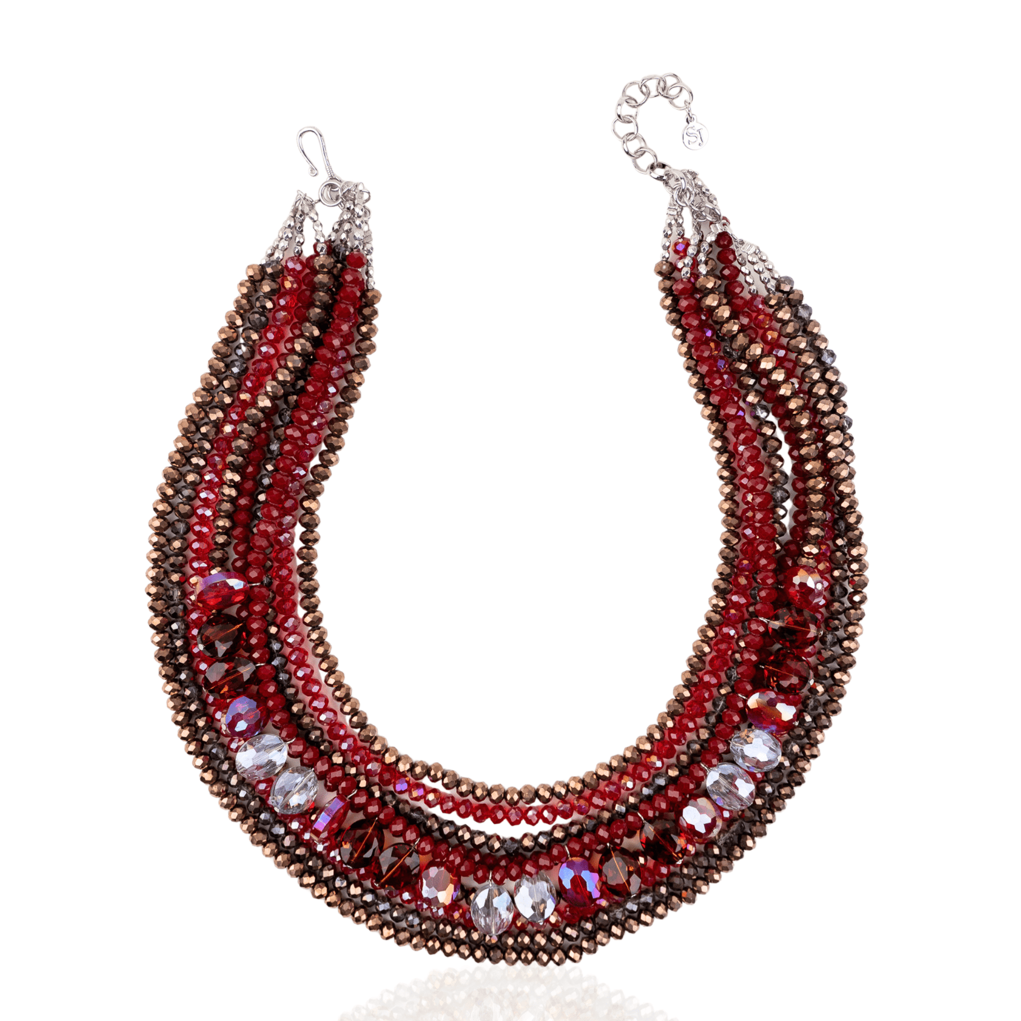 Malia Glass Beaded 2 - in - 1 Necklace - Hollidazzle,Necklaces, Sassy Jones,