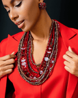 Malia Glass Beaded 2 - in - 1 Necklace - Hollidazzle,Necklaces, Sassy Jones,
