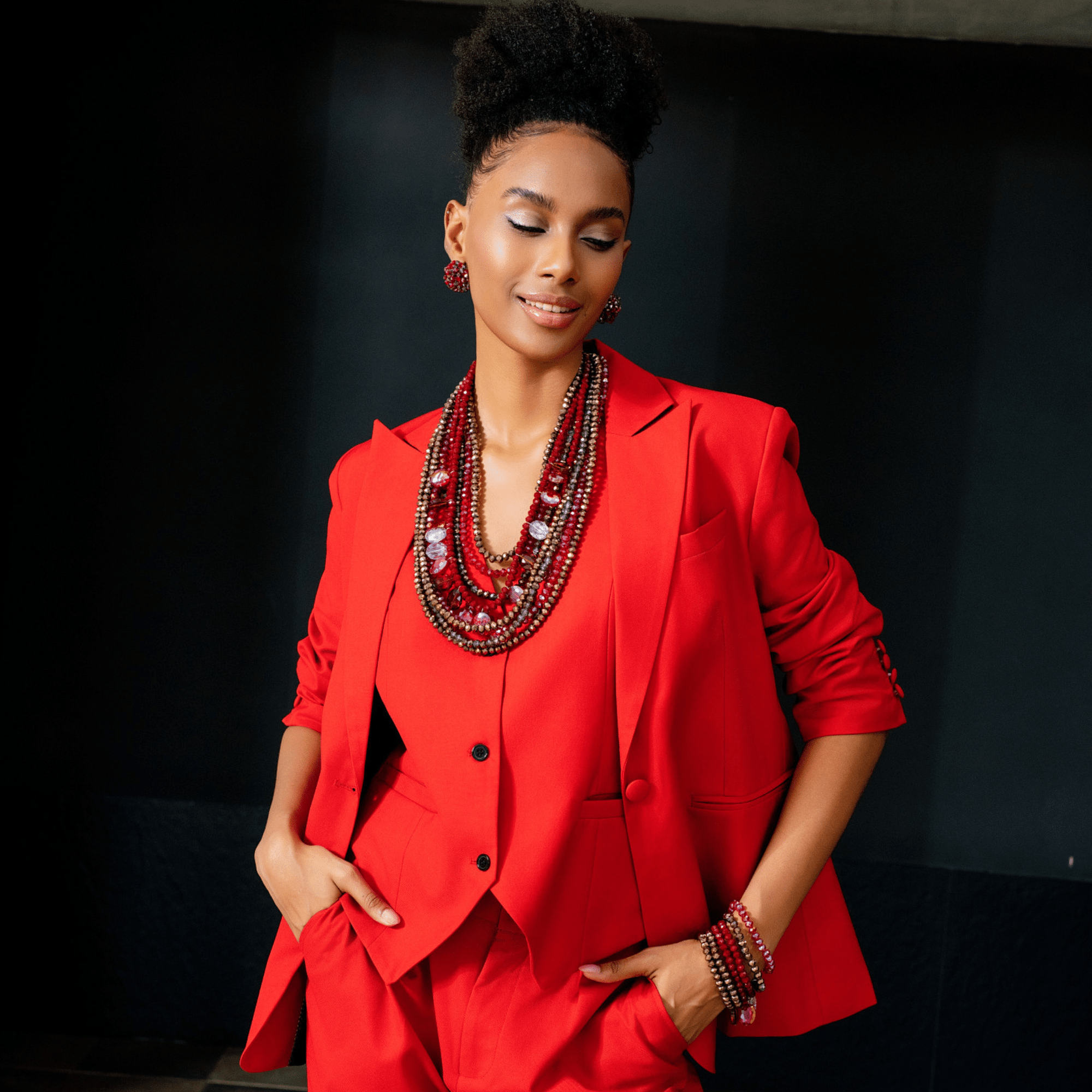 Malia Glass Beaded 2 - in - 1 Necklace - Hollidazzle,Necklaces, Sassy Jones,