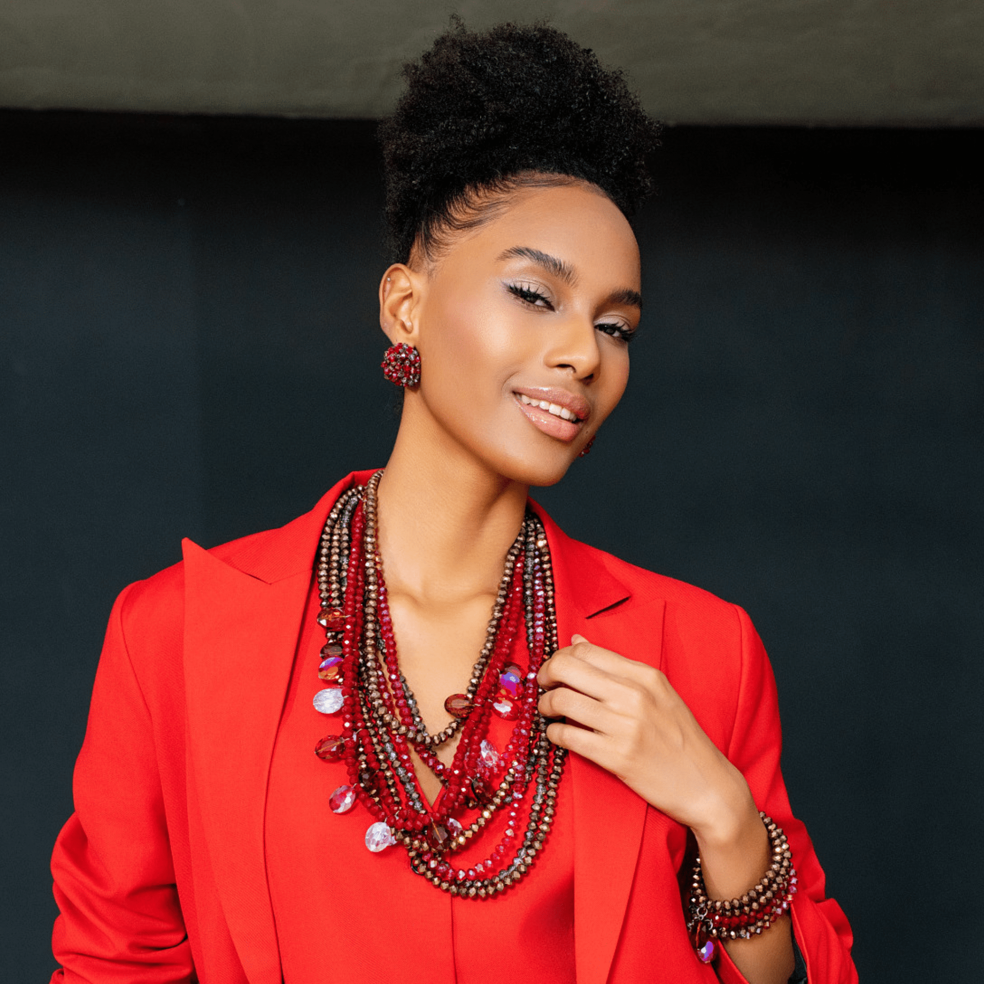 Malia Glass Beaded 2 - in - 1 Necklace - Hollidazzle,Necklaces, Sassy Jones,