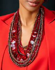 Malia Glass Beaded 2 - in - 1 Necklace - Hollidazzle,Necklaces, Sassy Jones,
