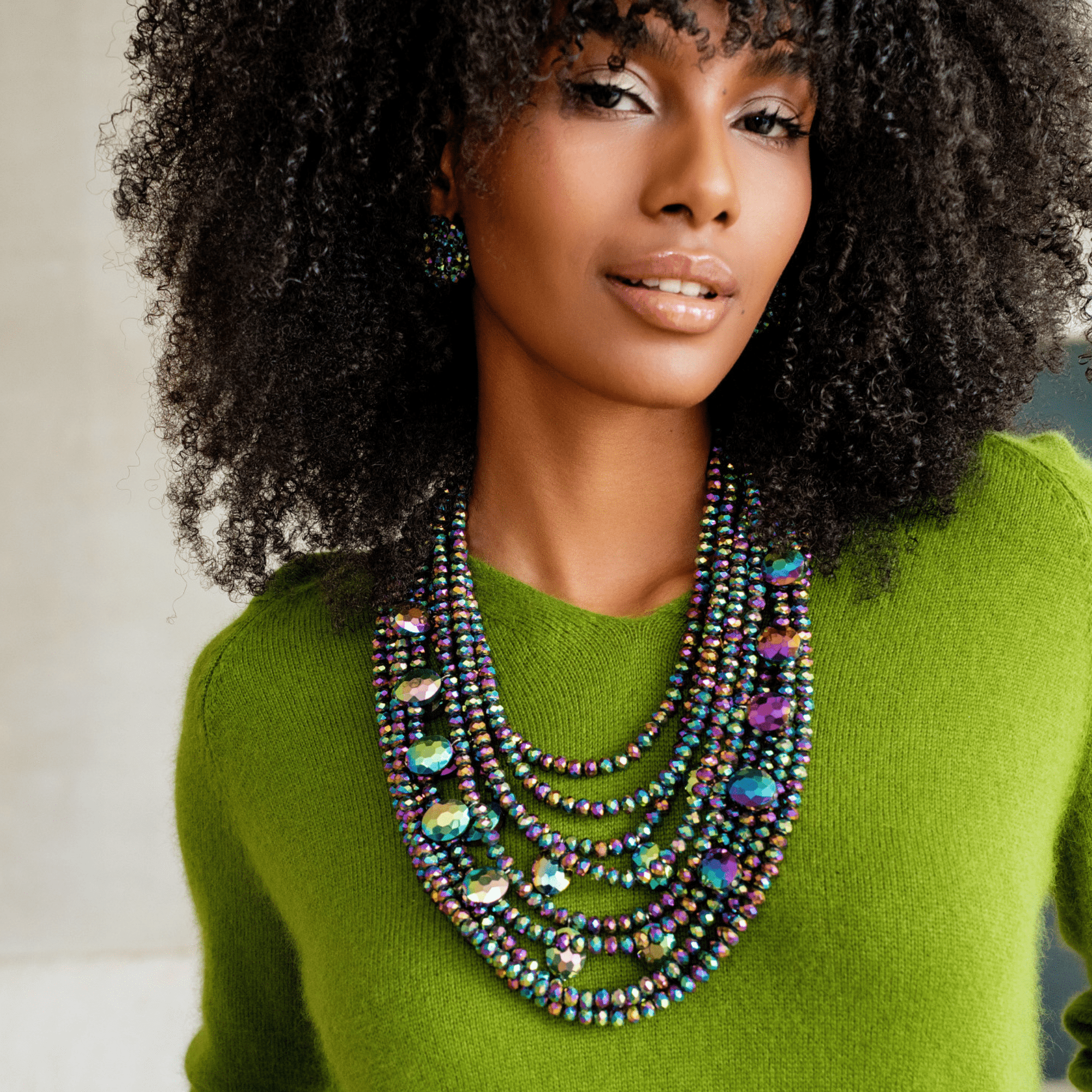 Malia Glass Beaded 2 - in - 1 Necklace - Kaleidokiss,Necklaces, Sassy Jones,