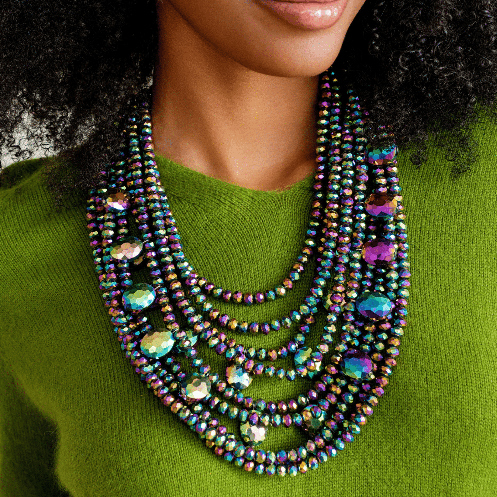 Malia Glass Beaded 2 - in - 1 Necklace - Kaleidokiss,Necklaces, Sassy Jones,