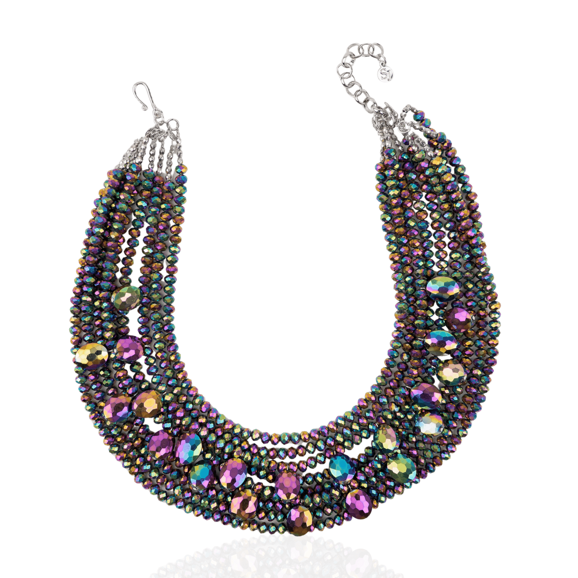 Malia Glass Beaded 2 - in - 1 Necklace - Kaleidokiss,Necklaces, Sassy Jones,