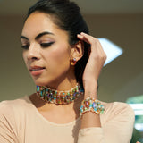 Malia Glass Choker - Sienna Sage,Necklaces, Sassy Jones,