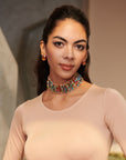 Malia Glass Choker - Sienna Sage,Necklaces, Sassy Jones,