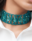 Malia Glass Choker - Turks,Necklaces, Sassy Jones,