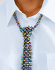 Malia Glass Necktie - Kaleidokiss,Necklaces, Sassy Jones,