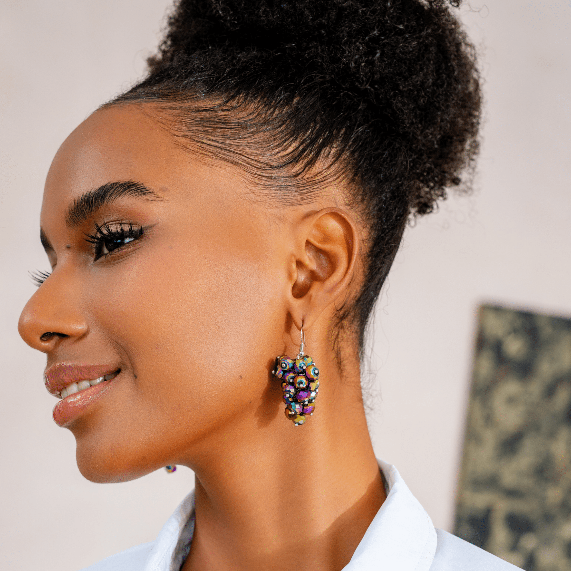 Malia Glass Sparkler Dangles - Kaleidokiss,Earrings, Sassy Jones,