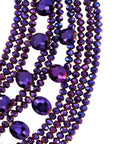 Malia Glass Sparkler Necklace - Dark Purple