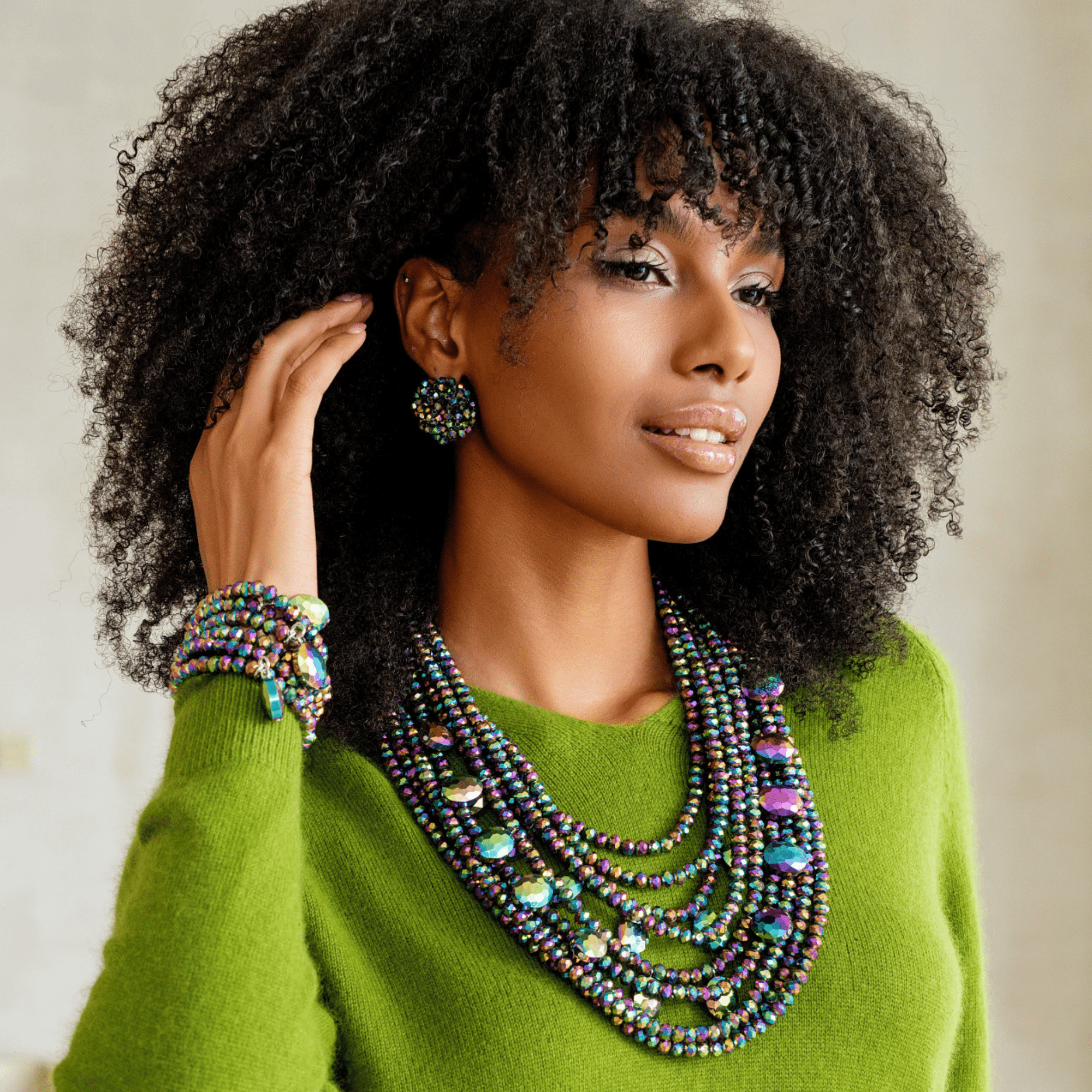 Malia Glass Sparkler Studs - Kaleidokiss,Earrings, Sassy Jones,