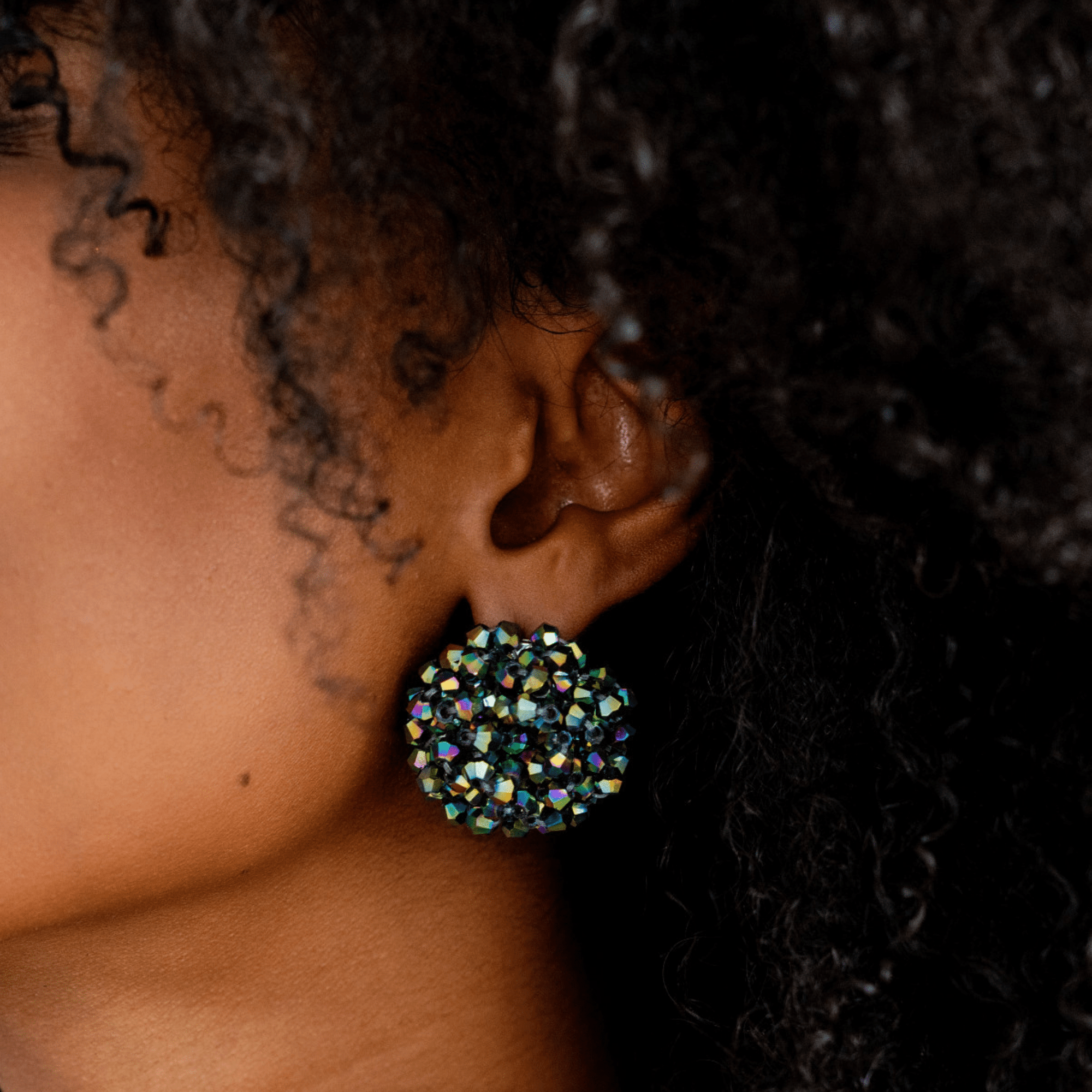 Malia Glass Sparkler Studs - Kaleidokiss,Earrings, Sassy Jones,