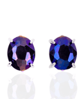 Malia Glass Studs - Dark Purple,Earrings, Sassy Jones,