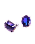 Malia Glass Studs - Dark Purple,Earrings, Sassy Jones,