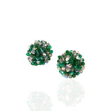 Malia Glass Studs - Ivy - Sassy Jones