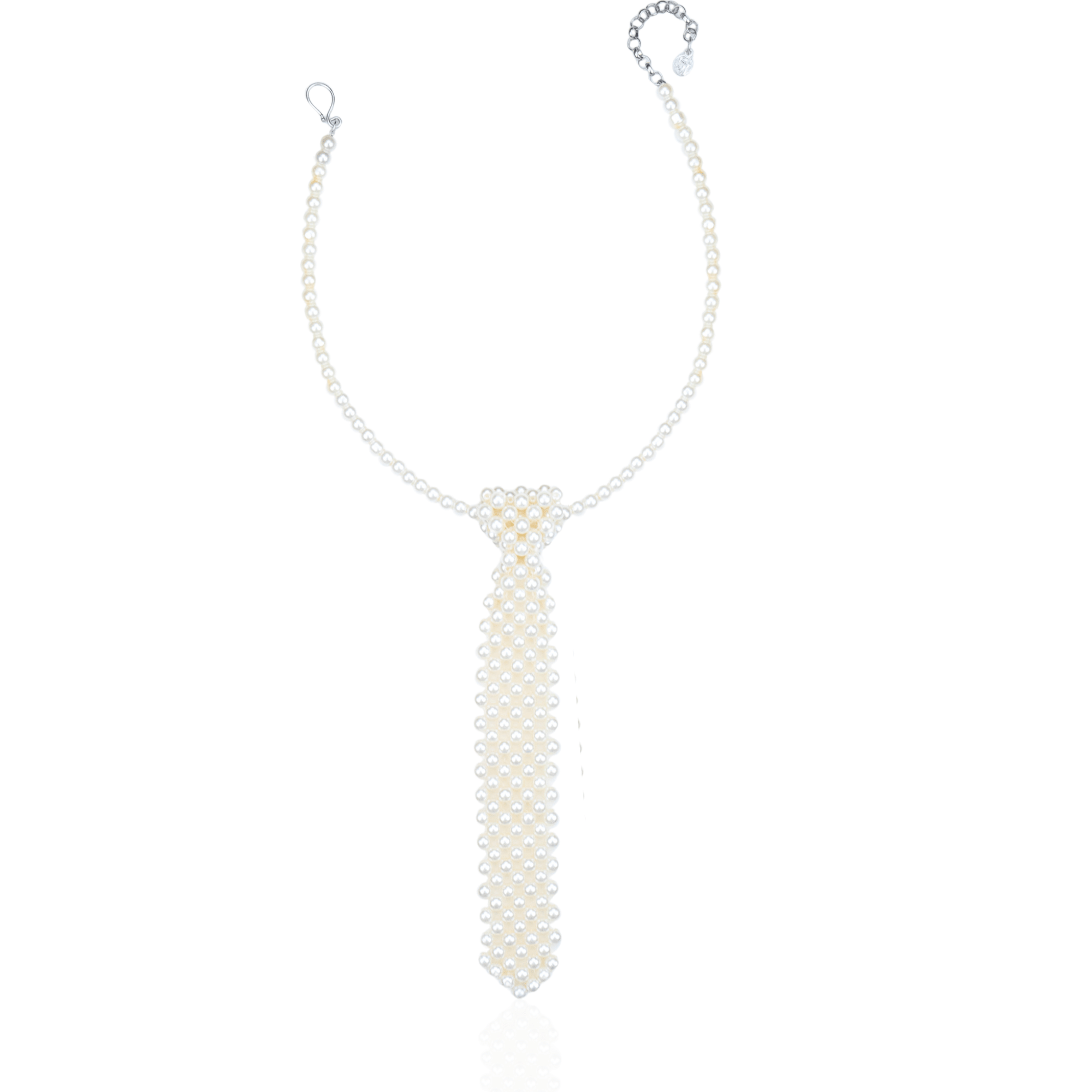 Malia Necktie - White Pearl (Ships 3/21),Necklaces, Sassy Jones,