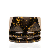 Malika Bangle - Black & Gold,Bracelets, Sassy Jones,