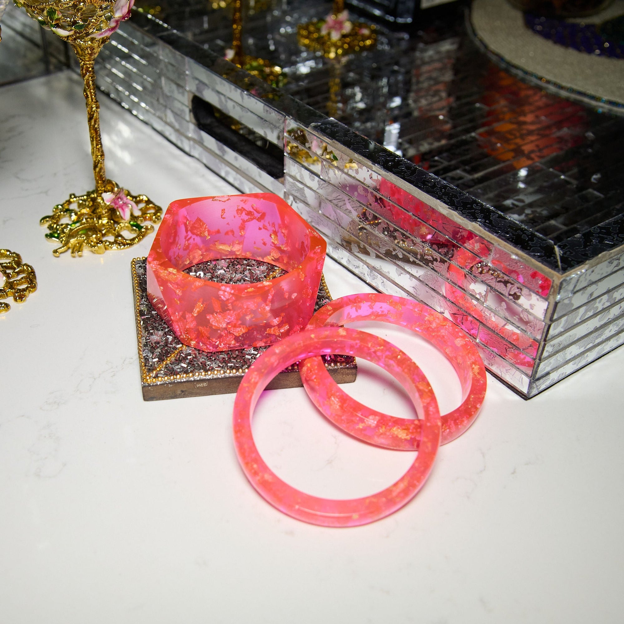 Malika Bangle - Hot Pink,Bracelets, Sassy Jones,