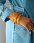 Malika Bangle - Orange,Bracelets, Sassy Jones,