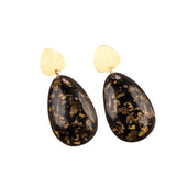 Malika Dangles - Black & Gold,Earrings, Sassy Jones,