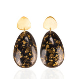 Malika Dangles - Black & Gold,Earrings, Sassy Jones,